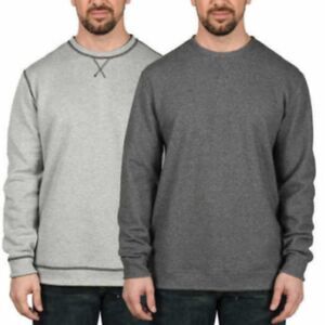 NEW Island Sands Gray Long Sleeve Reversible Crew Neck Sweatshirt Size XL